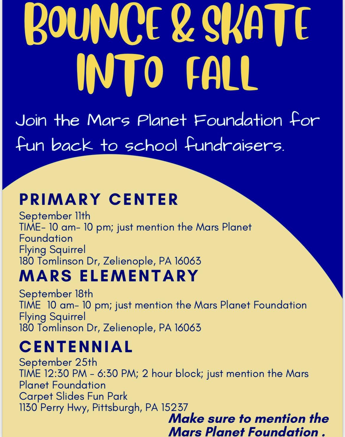 Mars Planet Foundation Fundraisers