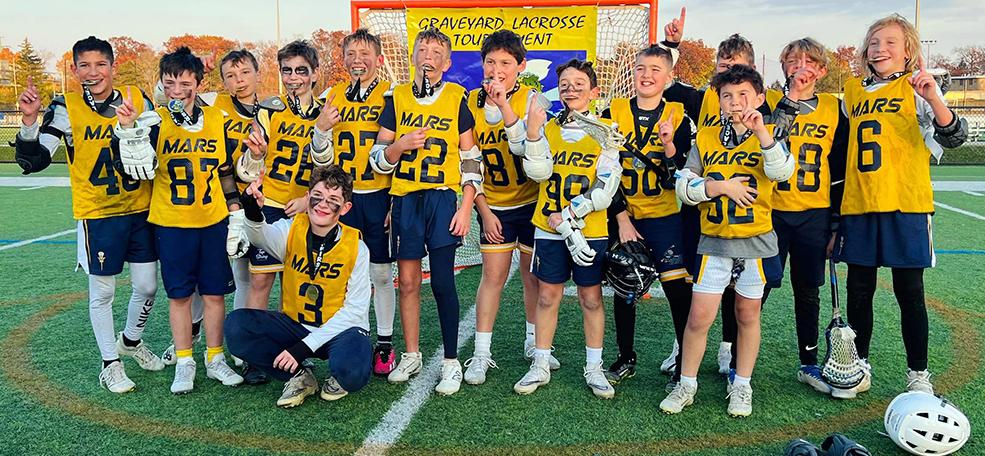 Mars Youth Lacrosse Association’s 12U Team (above) and 10U Team (below) competed in the 2023 Graveyard Lacrosse Tournament.